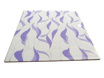 Flat Waterproof PVC Ceiling Panels Fire Resistant Hot Stamping Surface 60.3cm x 60.3cm