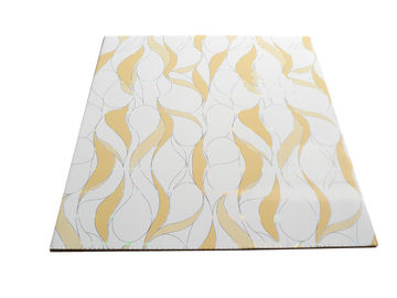 Flat Waterproof PVC Ceiling Panels Fire Resistant Hot Stamping Surface 60.3cm x 60.3cm