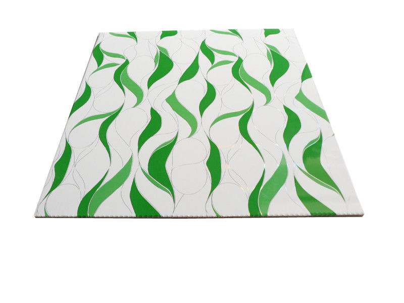 Flat Waterproof PVC Ceiling Panels Fire Resistant Hot Stamping Surface 60.3cm x 60.3cm