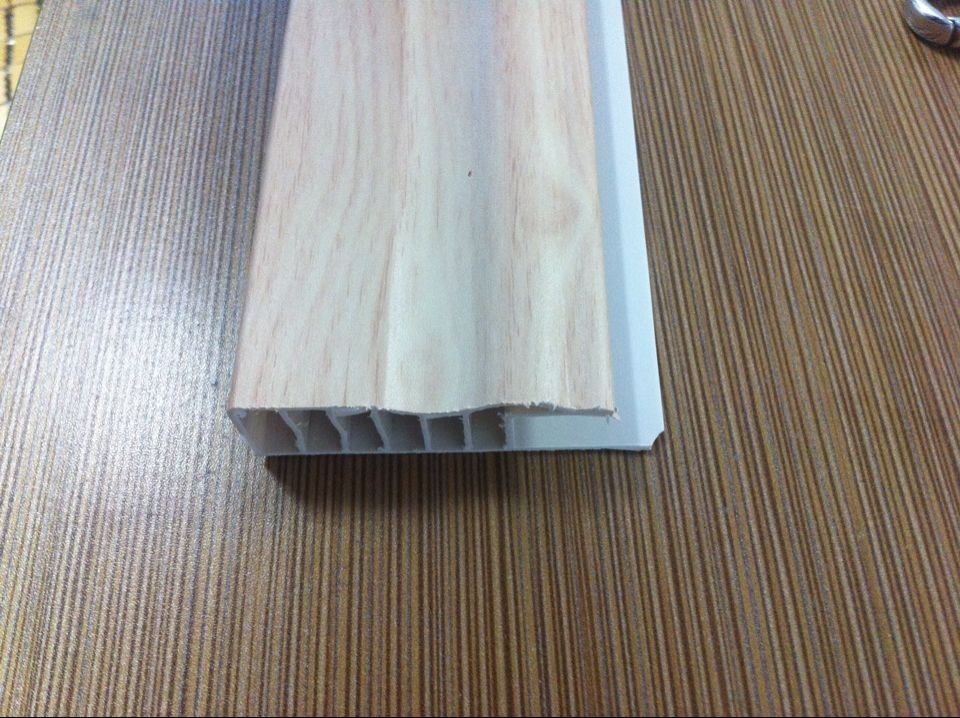 Laminate Flooring Skirting Board Trim , Decorative White Laminate Skirting Board Plastic